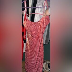 Symphony Pink Sequin Prom Dress